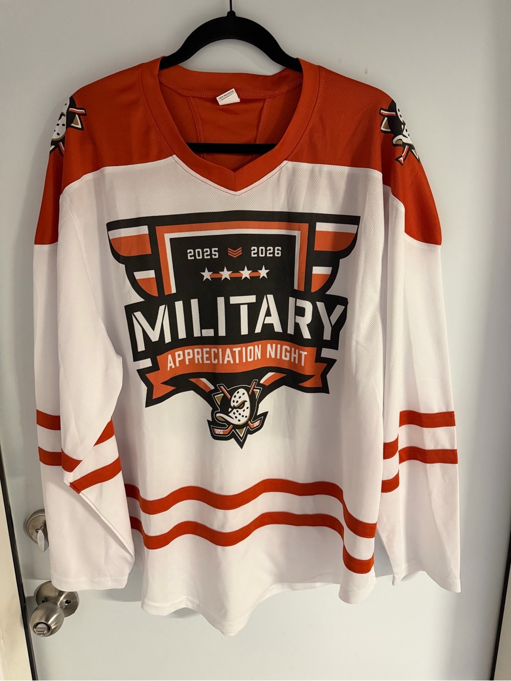 Anaheim Ducks MILITARY APPRECIATION theme XL Jersey SGA 25/26 Season